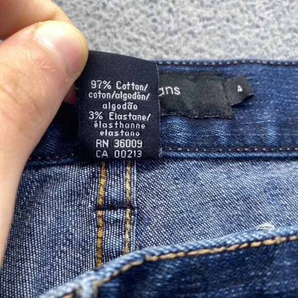 Calvin Klein Women Boot Button Dark Wash Cotton Denim Jeans Size 4 - Picture 8 of 12